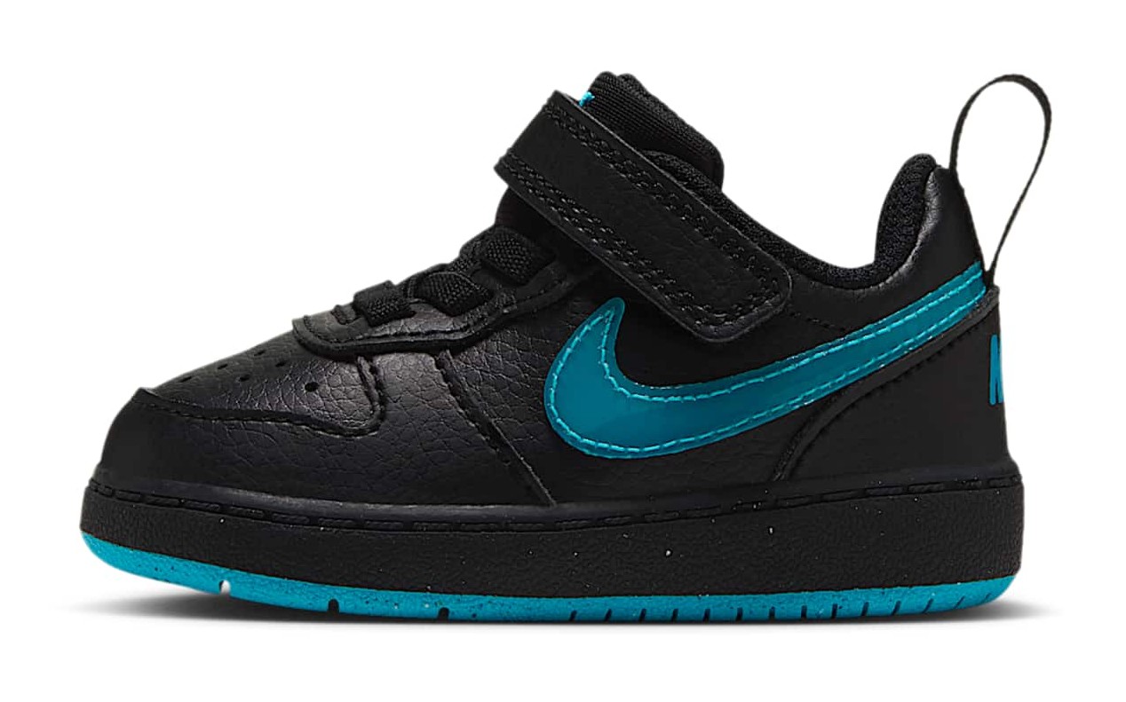 Nike Court Borough Low "Black & Light Current Blue"