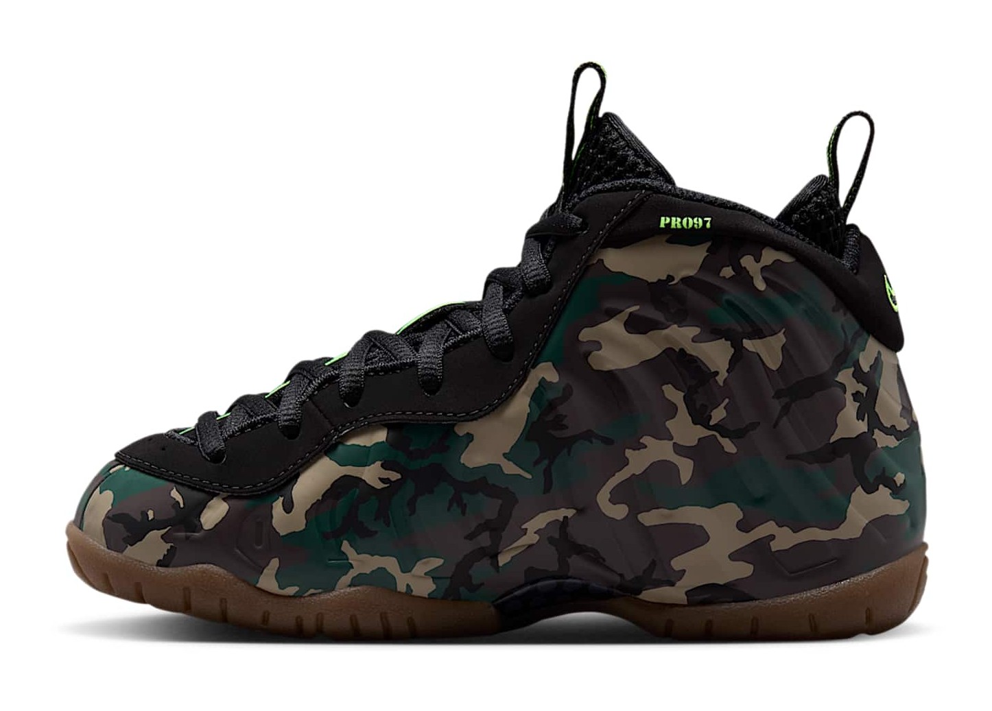 Nike Little Posite Pro Premium "Black & Voltage Green"