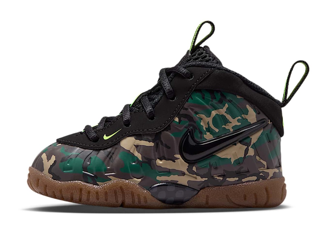 Nike Little Posite Pro Premium "Black & Voltage Green"