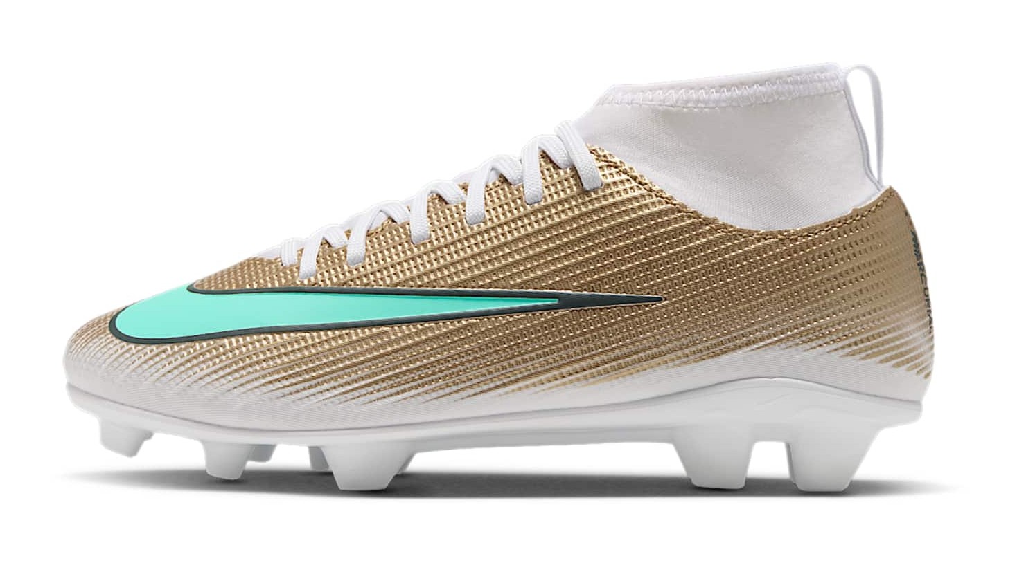 Kylian Mbappé x Nike Mercurial Superfly 11 Club "Metallic Gold & Green Glow"