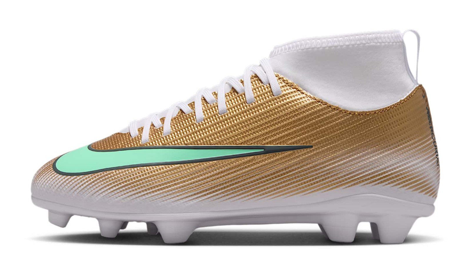 Kylian Mbappé x Nike Mercurial Superfly 11 Club "Metallic Gold & Green Glow"
