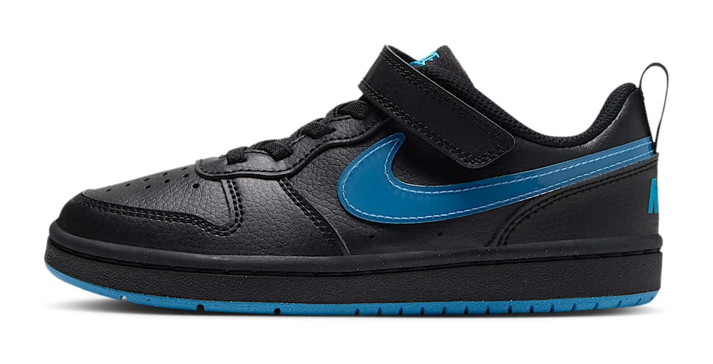 Nike Court Borough Low "Black & Light Current Blue"