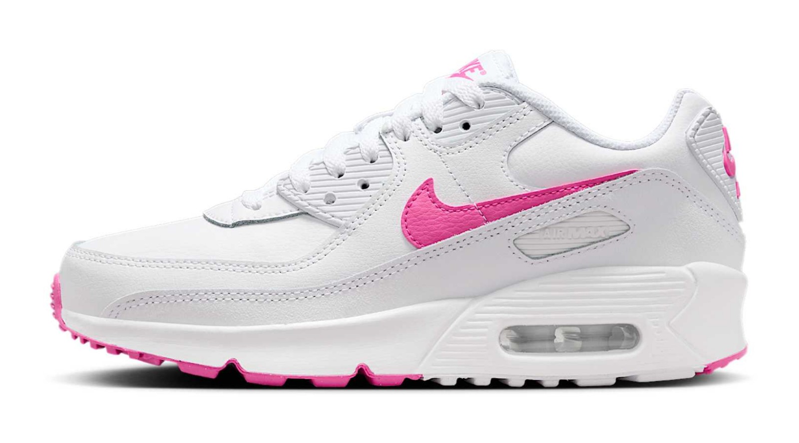 Nike Air Max 90 "White & Laser Fuchsia"