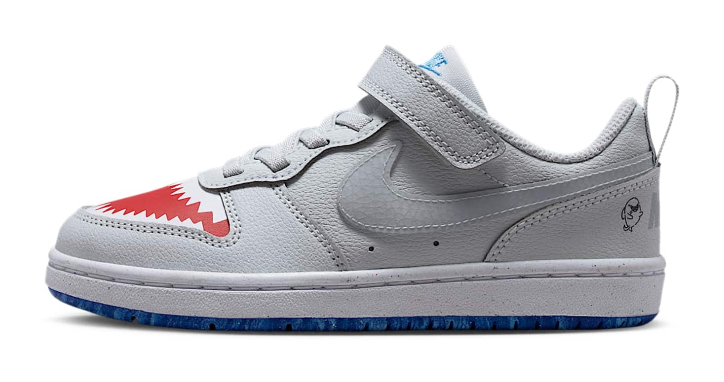 Nike Court Borough Low "Pure Platinum & University Red"