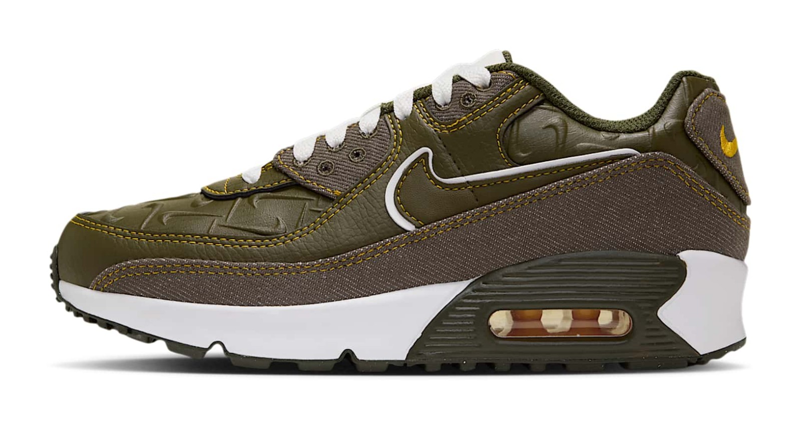 Nike Air Max 90 Mesh "Cargo Khaki & Yellow Ochre"