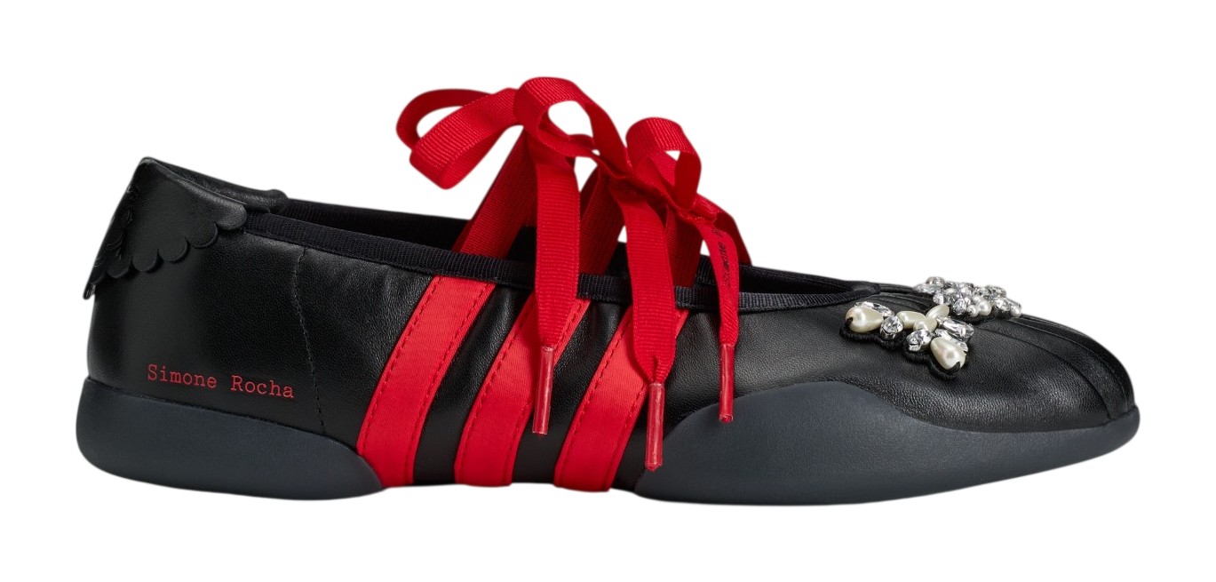 Simone Rocha x adidas Originals Taekwondo Ballerina "Core Black & Better Scarlet"