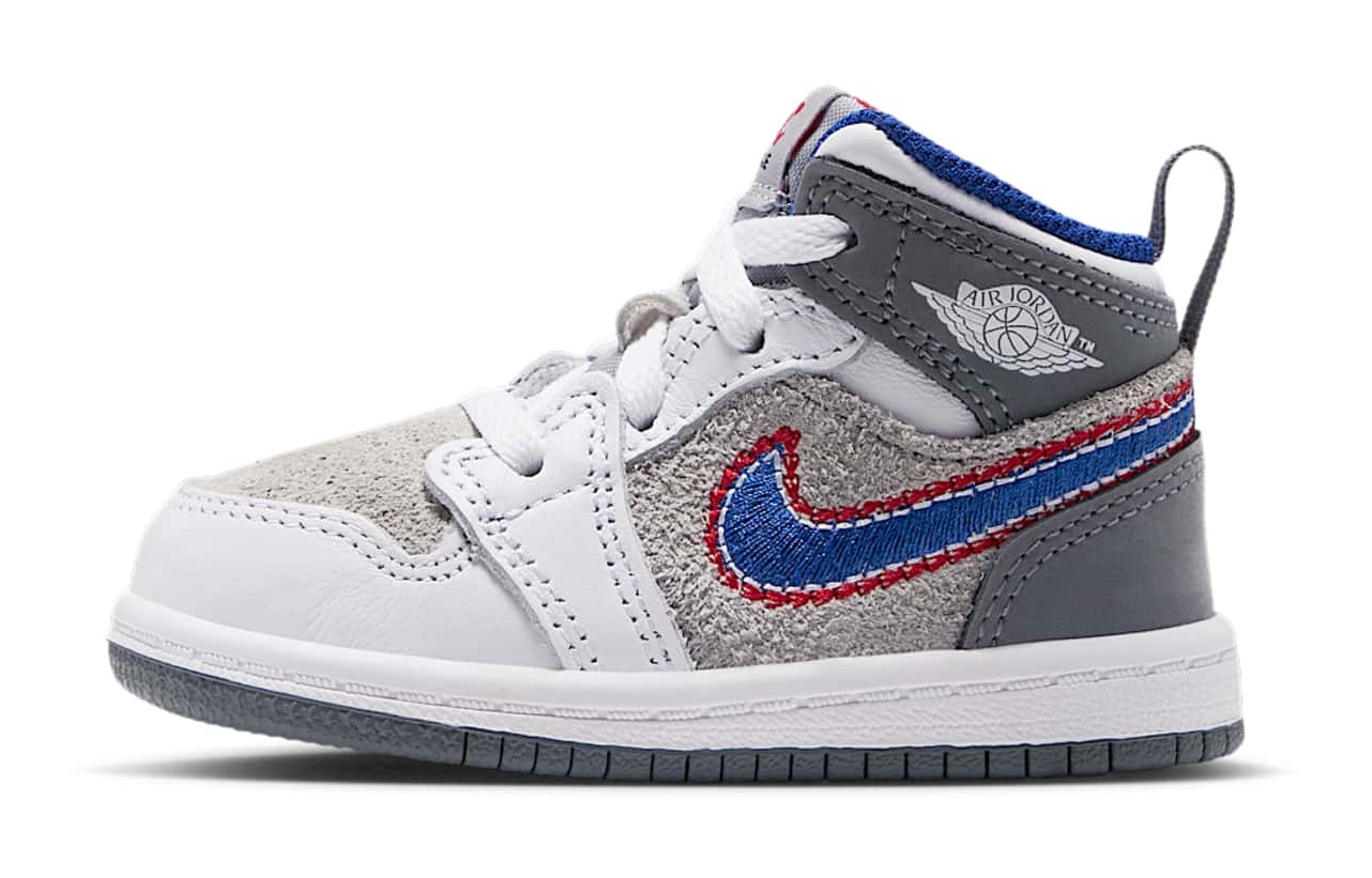 Air Jordan 1 Mid SE "Light Smoke Grey & University Red"