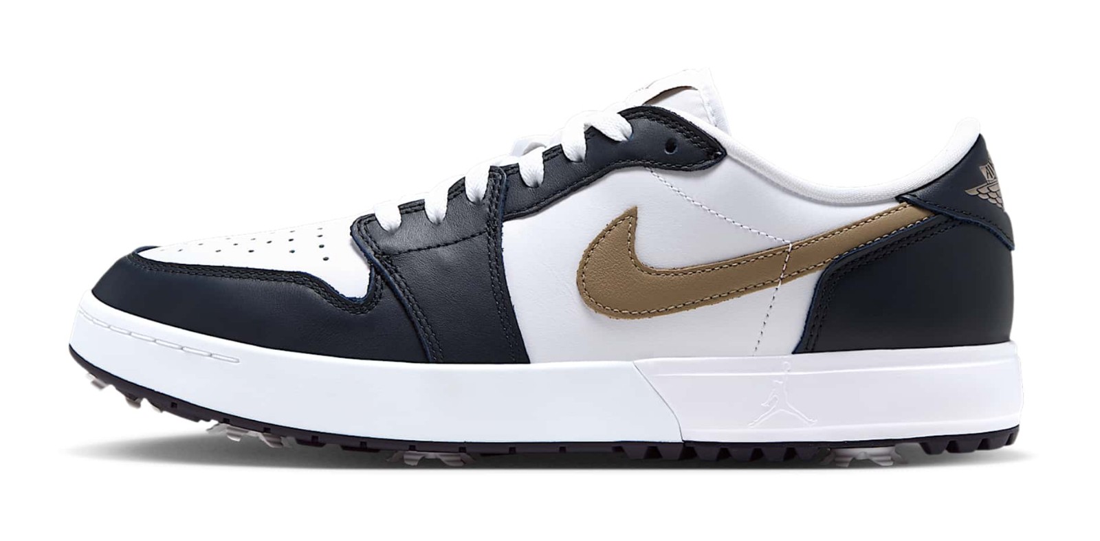 Air Jordan 1 Low Golf Spike "White & Dark Obsidian"