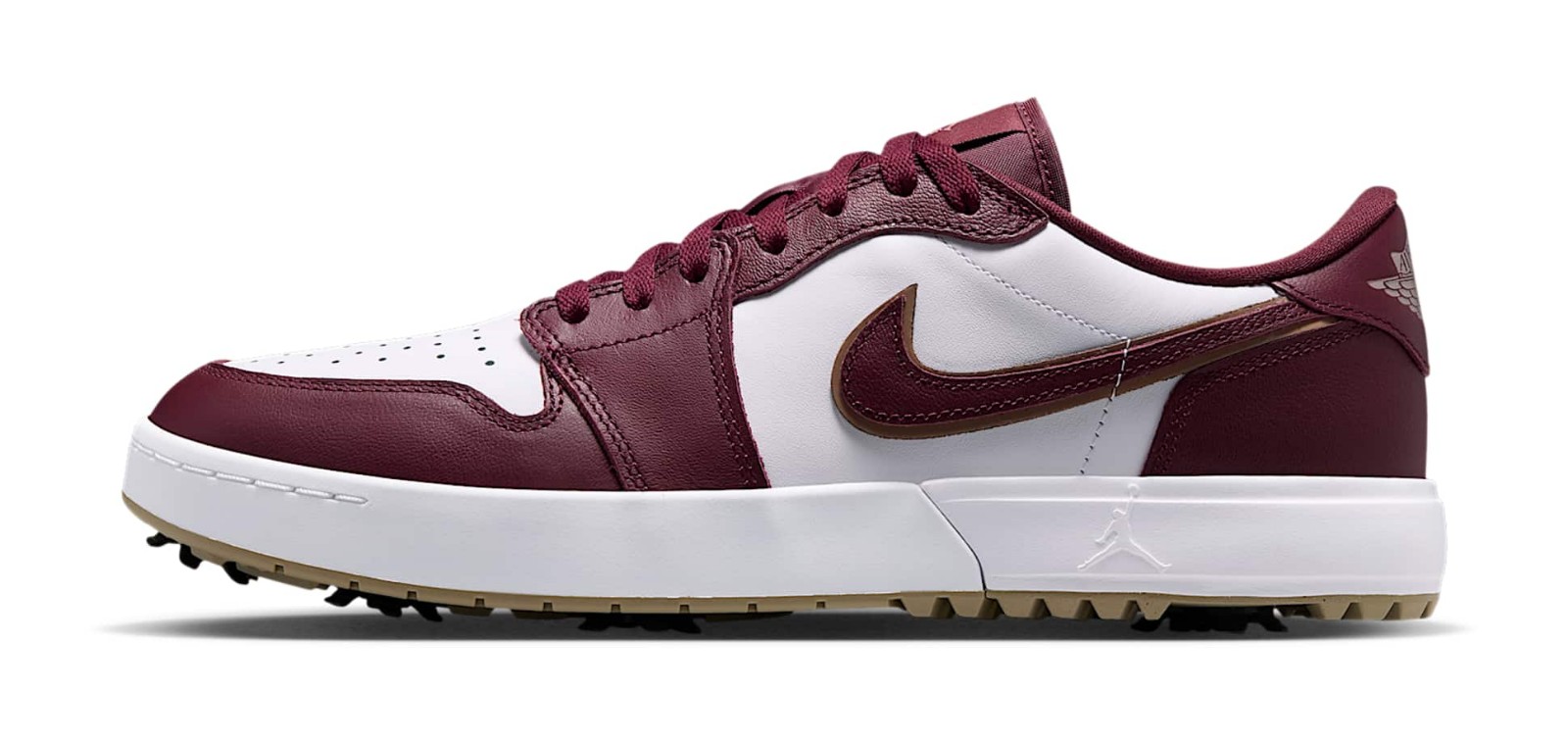 Air Jordan 1 Low Golf Spike "Dark Team Red & White"