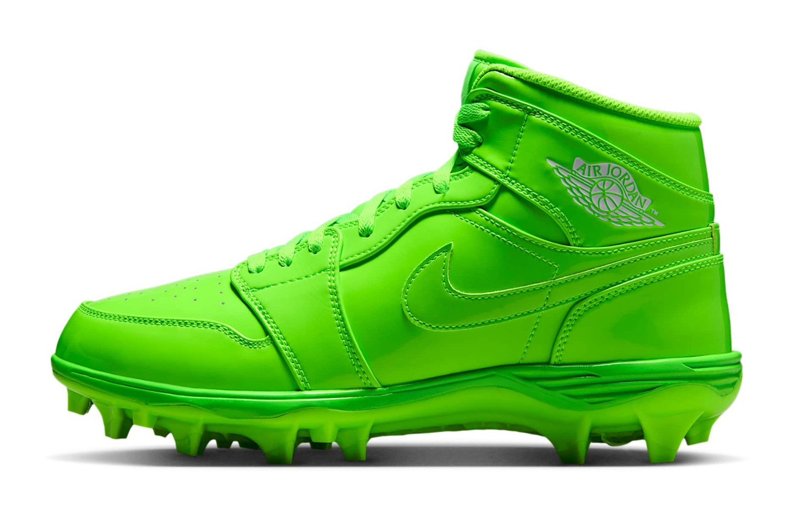 Air Jordan 1 Mid TD Cleat "Electric Green & White"
