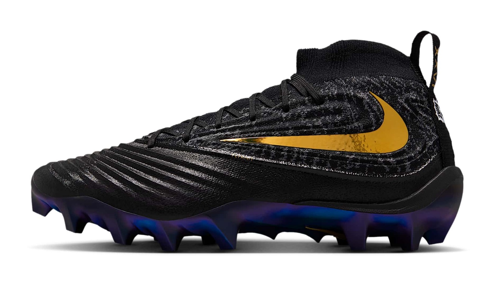 Saquon Barkley x Nike Alpha Menace 5 Elite "Black & Metallic Gold"