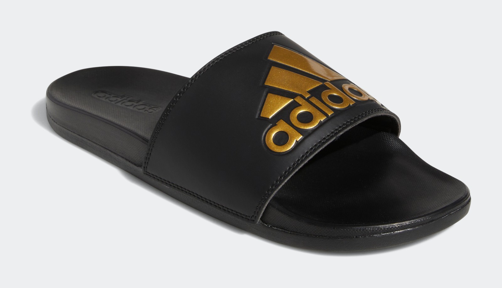 adidas Adilette Comfort "Core Black & Gold Metallic"